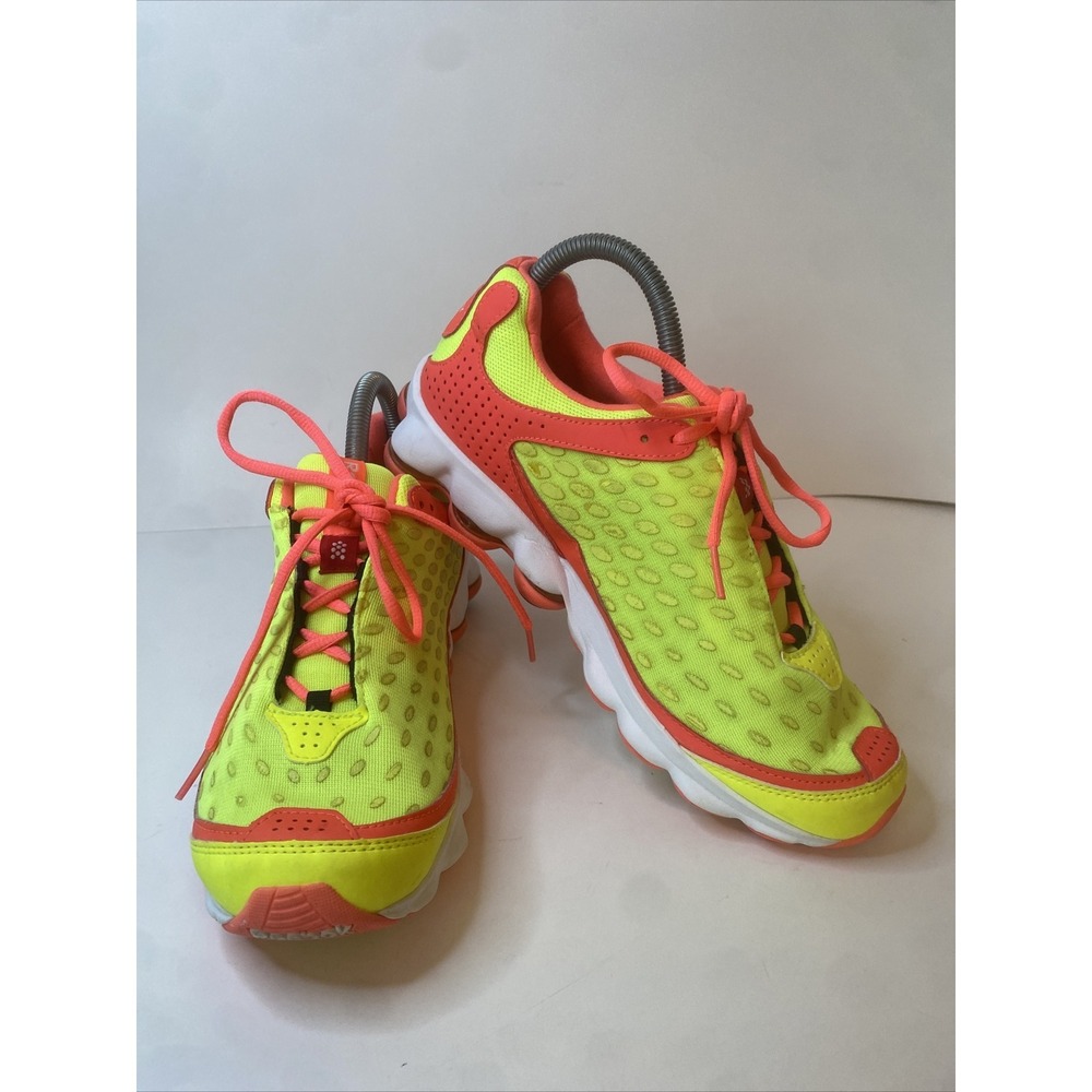 Reebok Dmx Sky Women's Size 9. Neon Yellow/ Pink Bright Running Shoes. Very Good